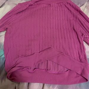 Vibrant Pink Ribbed Sweater